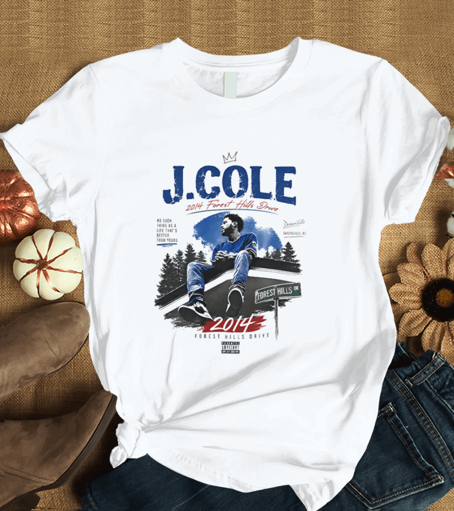J Cole 2014 Forest Hills Drive Dreamville Rap Music Album Cover T-Shirt