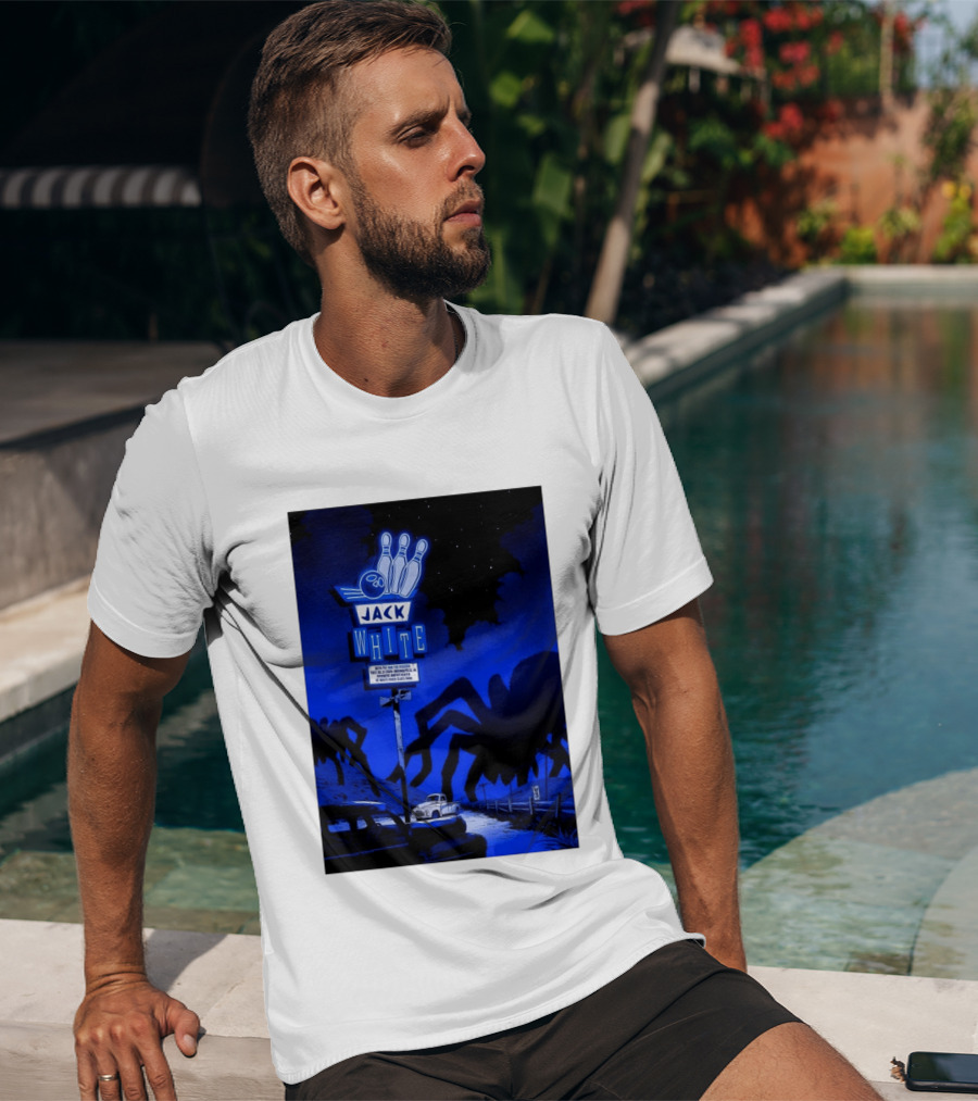 Jack White Indianapolis IN 2026 Everwise Amphitheater Event With Spiders And Bowling Sign T-Shirt