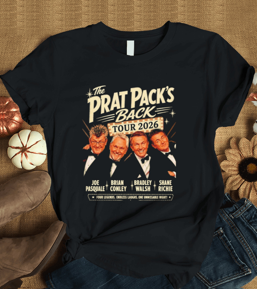 The Prat Pack's Back Tour 2026 Joe Pasquale Brian Conley Bradley Walsh Shane Richie T-Shirt