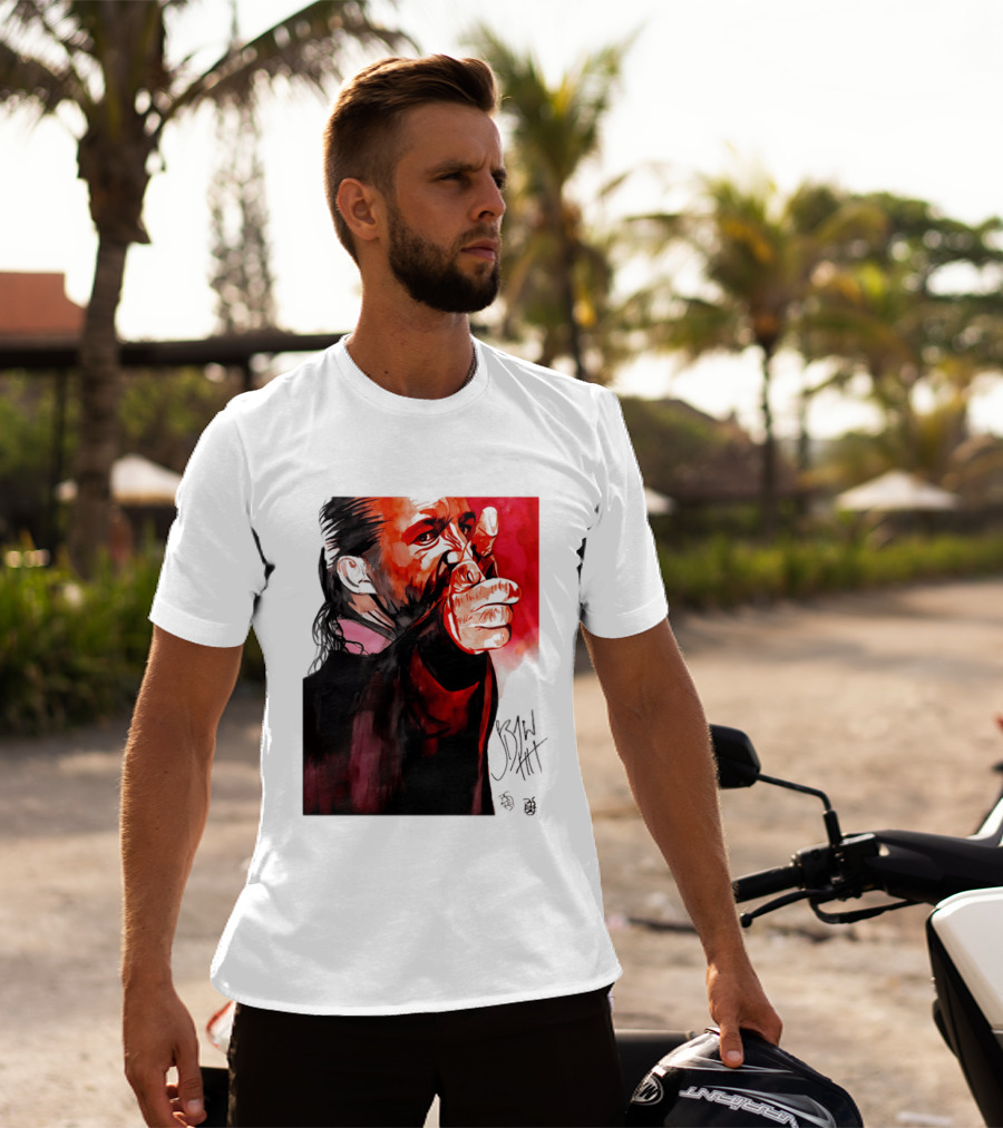 Jay White Rob Schamberger Signature Portrait Red T-Shirt