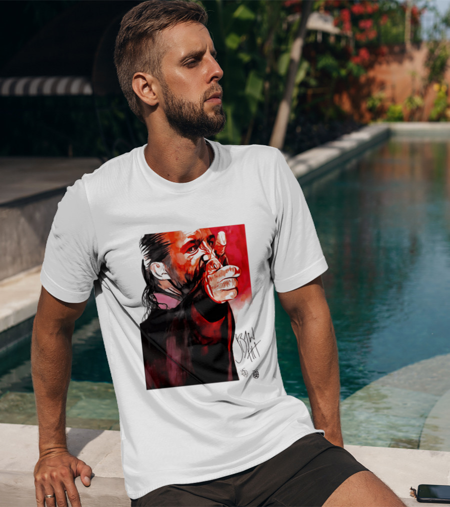 Jay White Rob Schamberger Signature Portrait Red T-Shirt