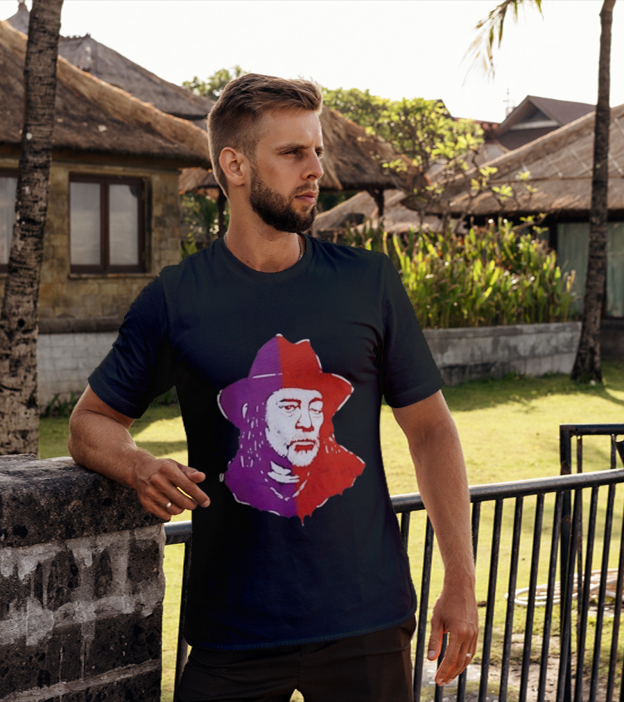 Willie Nelson Face Pop Art Style Cowboy Hat T-Shirt