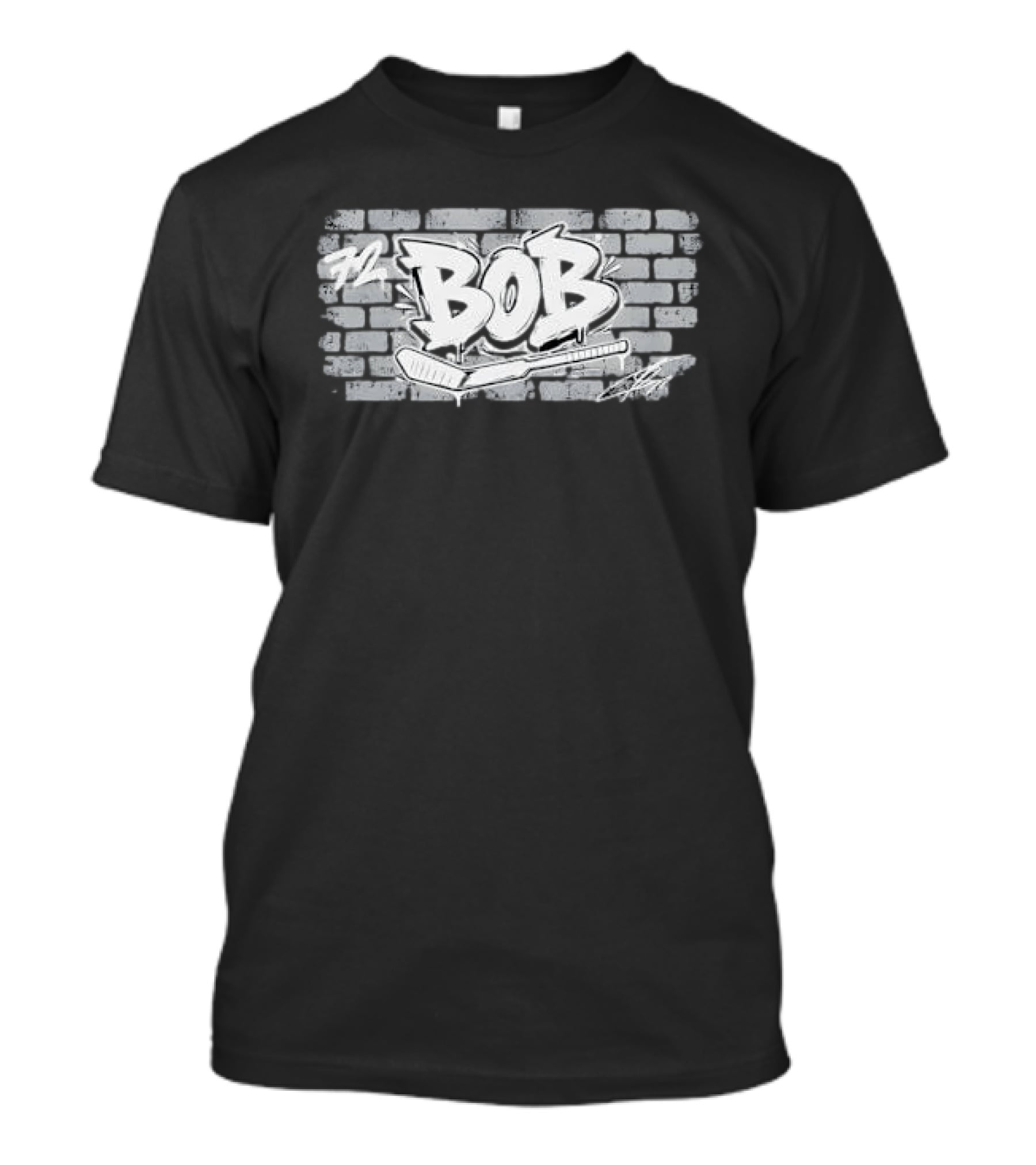 72 Bob Graffiti Brick Wall Hockey Stick T-Shirt
