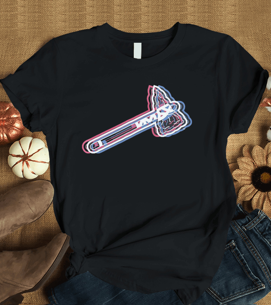 Atlanta Braves 2026 Glitch MLB Tomahawk T-Shirt