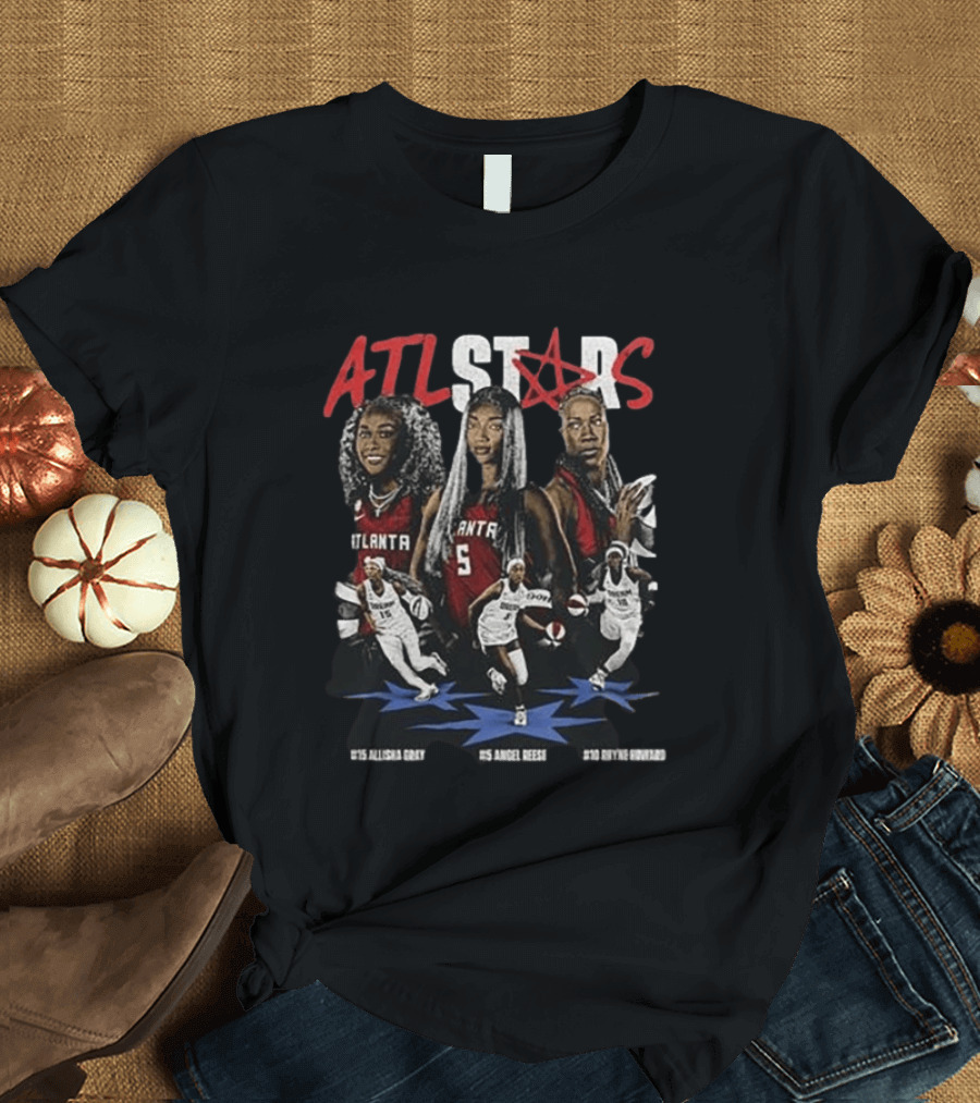 ATL Stars Allisha Gray Angel Reese Kiyvve Terrell Atlanta Dream All Star Game 2026 T-Shirt
