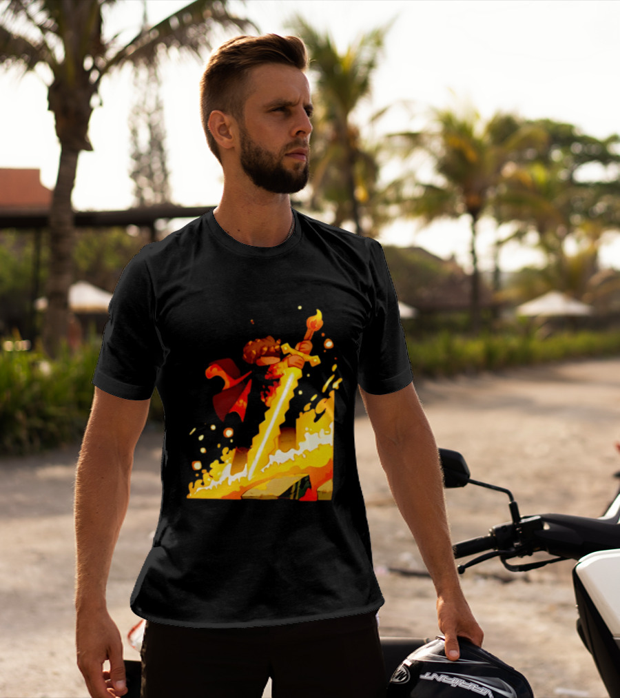 FlameFrags Sword Gaming Fantasy Adventure Warrior T-Shirt