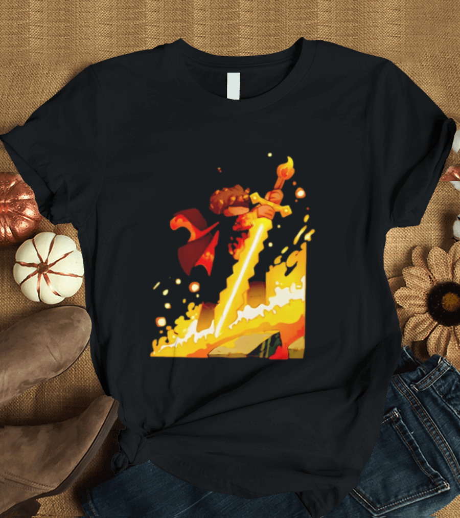 FlameFrags Sword Gaming Fantasy Adventure Warrior T-Shirt