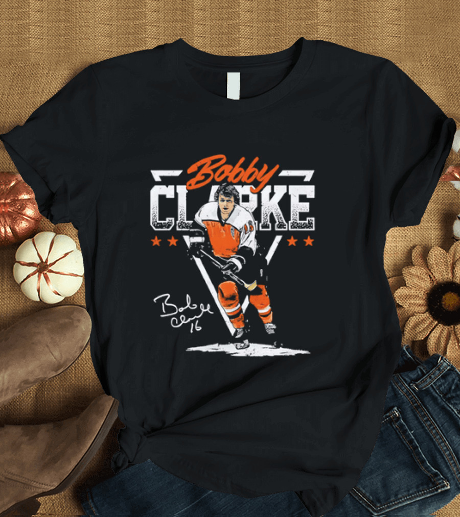Bobby Clarke 16 Philadelphia Flyers Hockey Legend T-Shirt