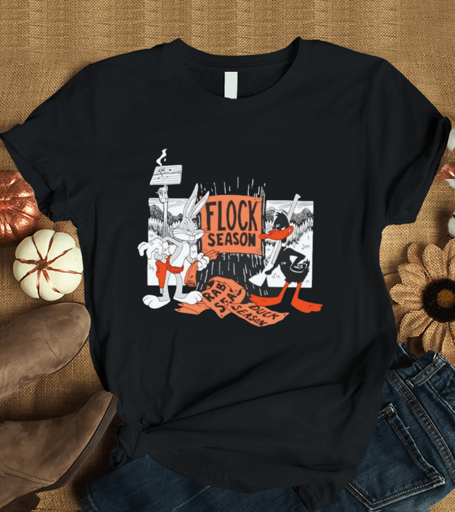 Bugs Bunny Daffy Duck Flock Season Looney Tunes Rabbit Season Duck Season T-Shirt