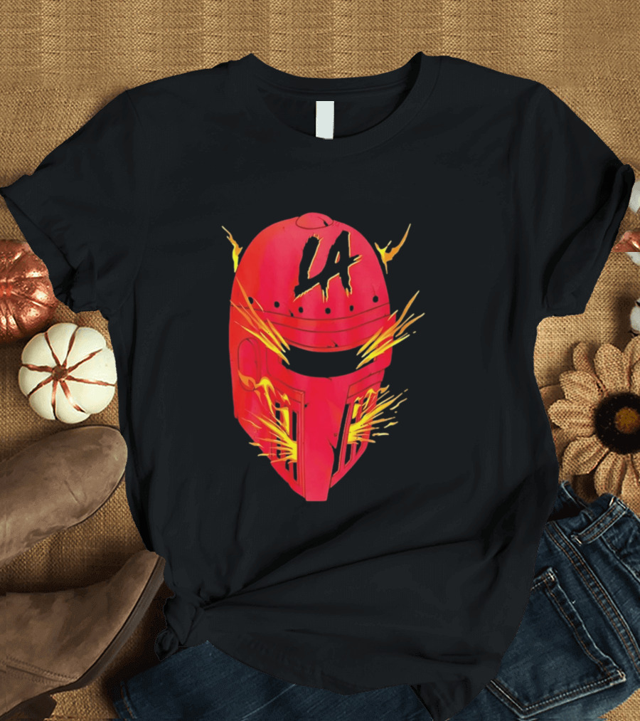 LA Flaming Knight Helmet Los Angeles Sports Blaze T-Shirt