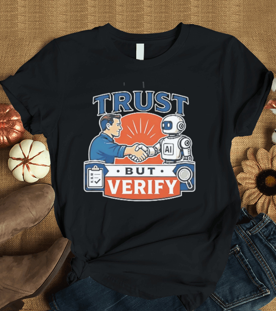 TRUST Human Handshake With AI Robot But Verify T-Shirt