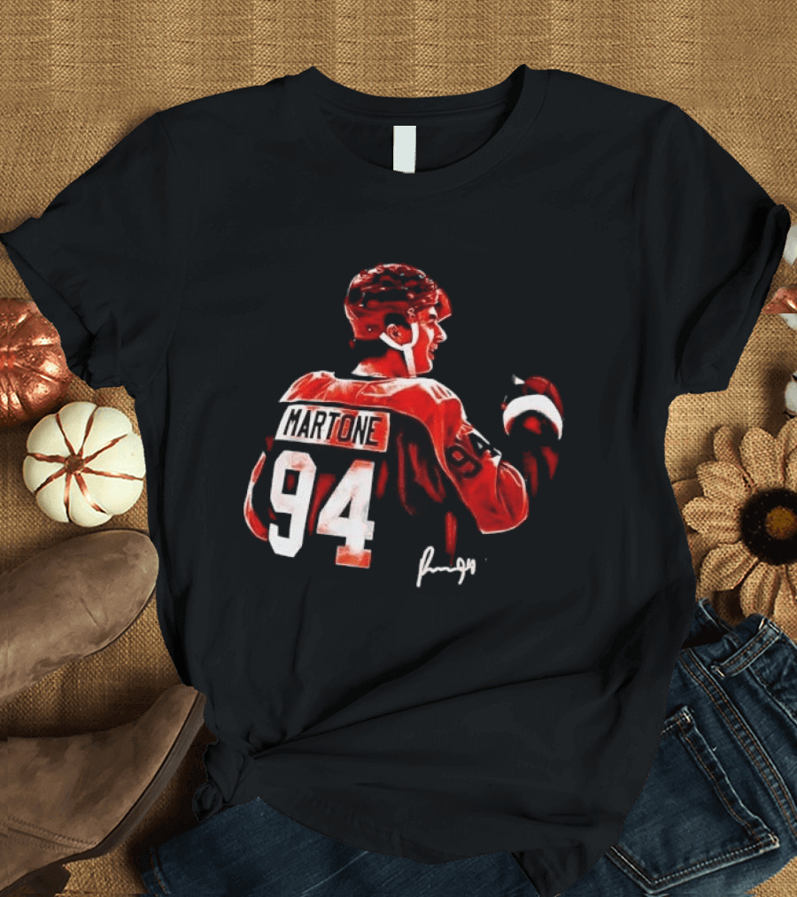Martone 94 Hockey Player Jersey Design Rugged T-Shirt
