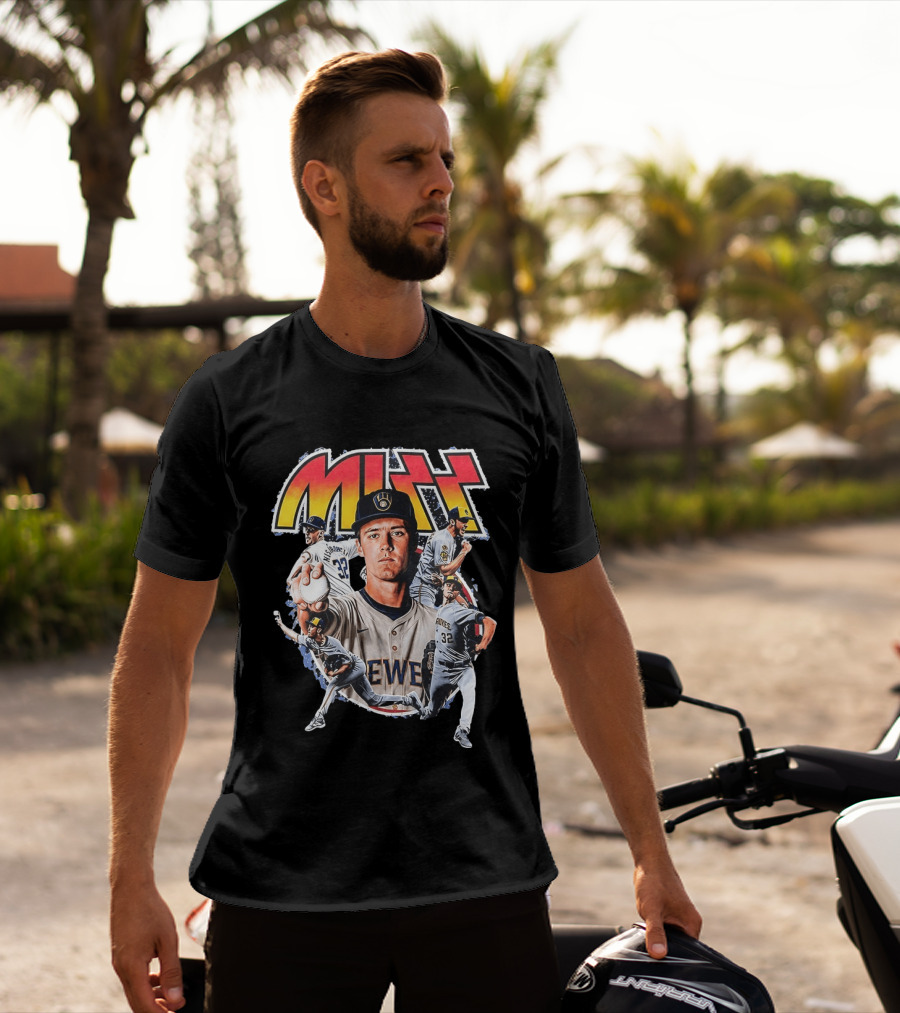 MIZZ Milwaukee Brewers Christian Yelich MLB Rock N' Roll T-Shirt
