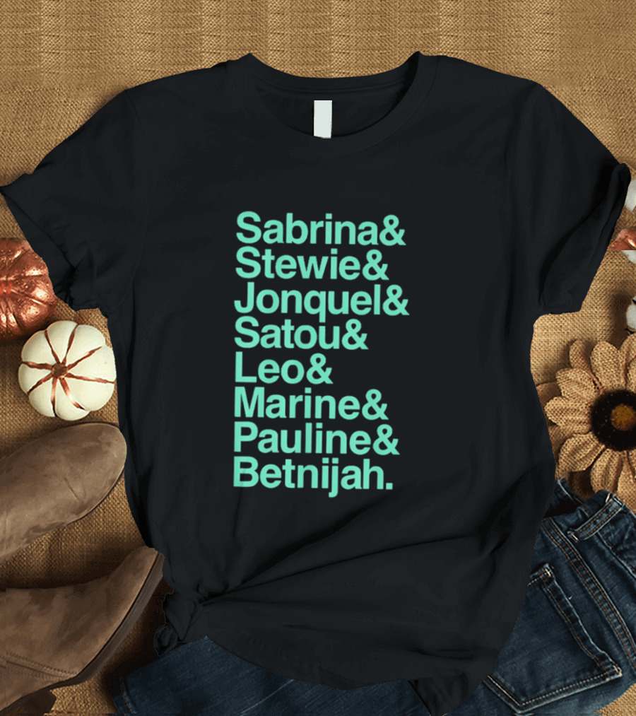 New York Women's Basketball Sabrina Stewie Jonquel Satou Leo Marine Pauline Betnijah Ampersand 2026 T-Shirt