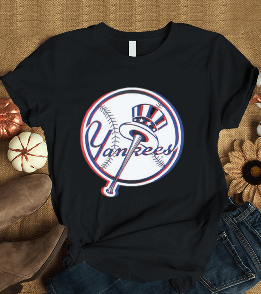 New York Yankees MLB 2026 Glitch Yankees Baseball T-Shirt