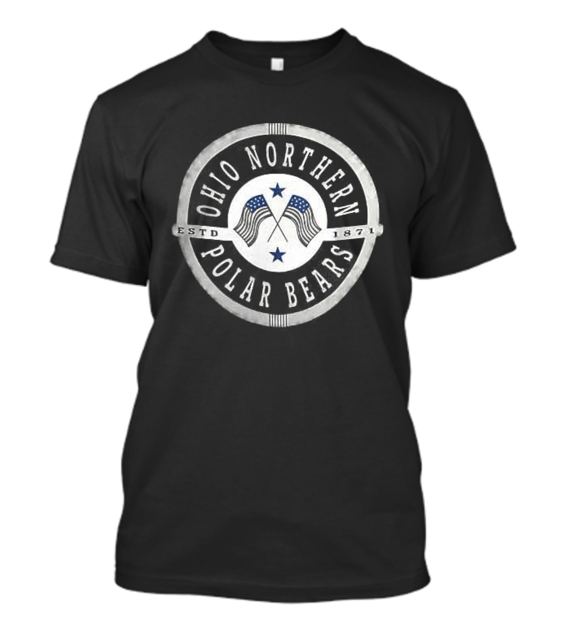 Ohio Northern Polar Bears Estd 1871 USA Stars And Flags T-Shirt