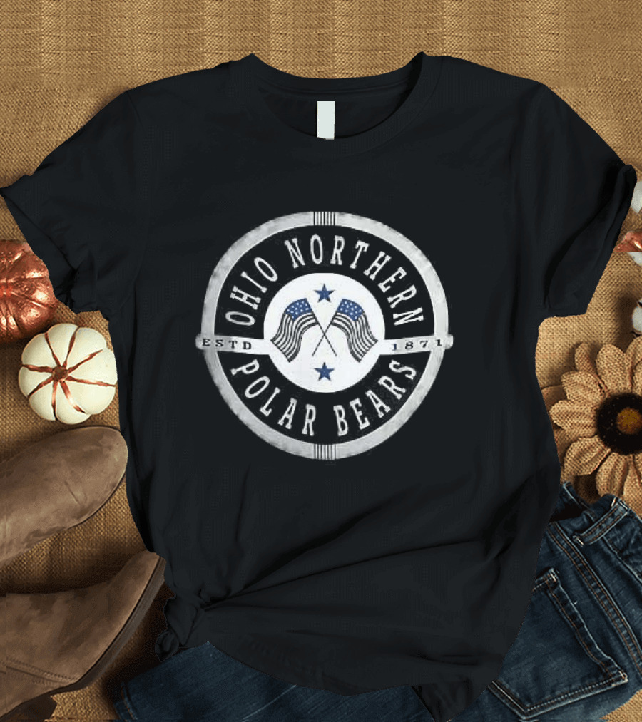 Ohio Northern Polar Bears Estd 1871 USA Stars And Flags T-Shirt