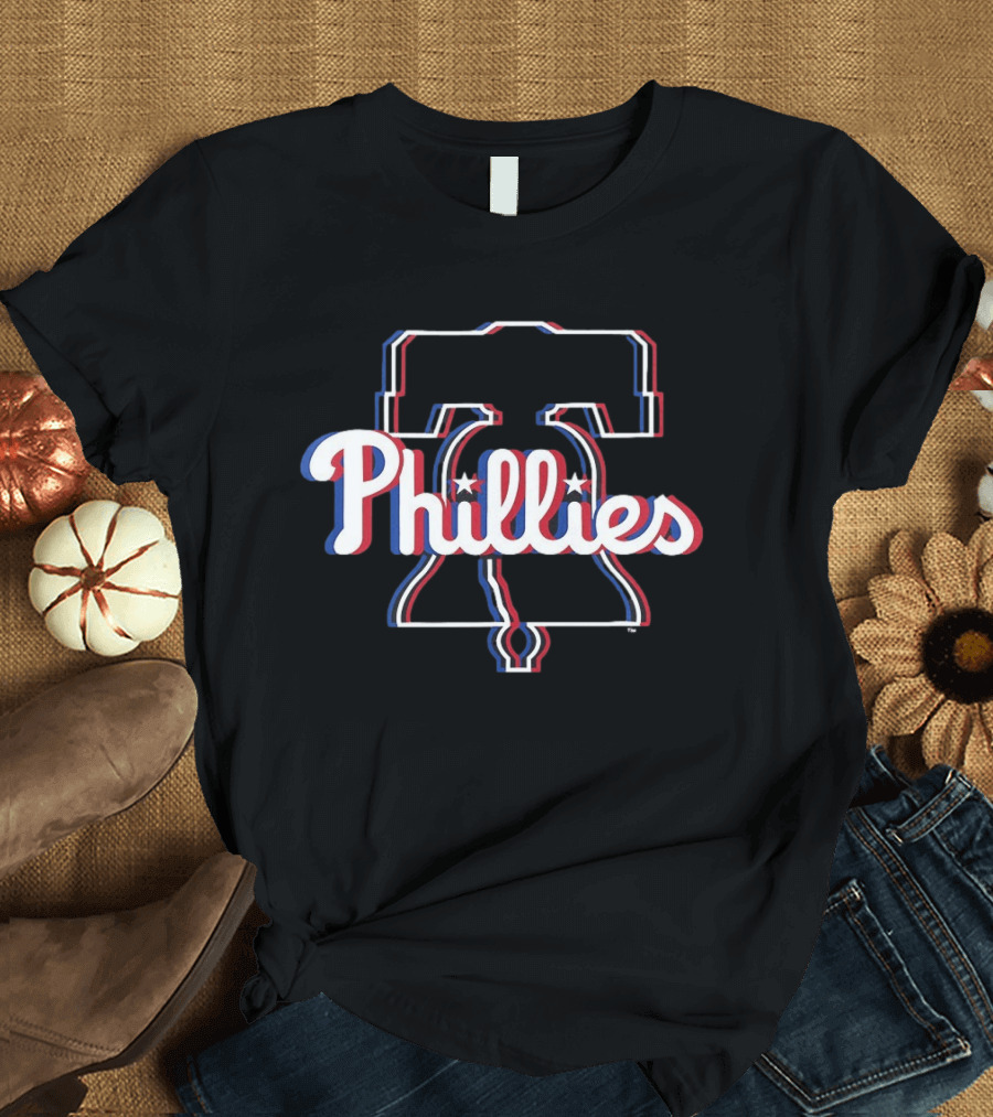 Philadelphia Phillies 2026 MLB Glitch Liberty Bell T-Shirt