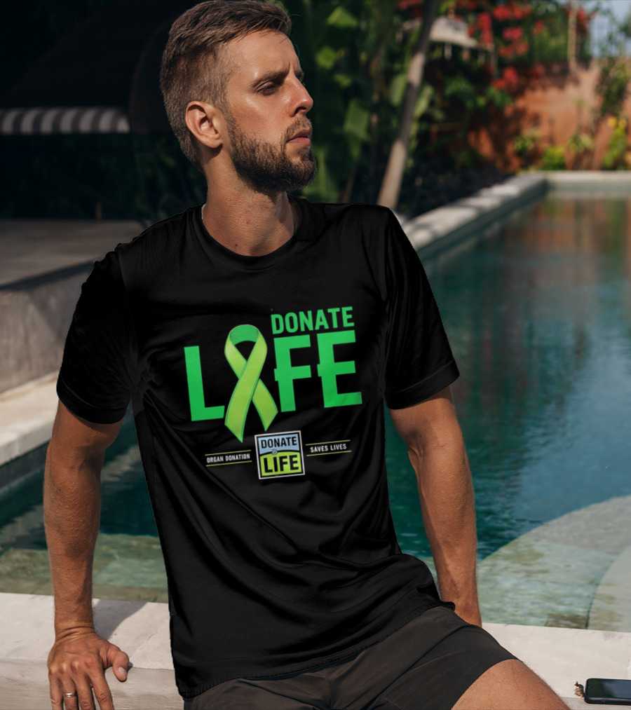 Donate Life Ribbon Organ Donation Saves Lives T-Shirt