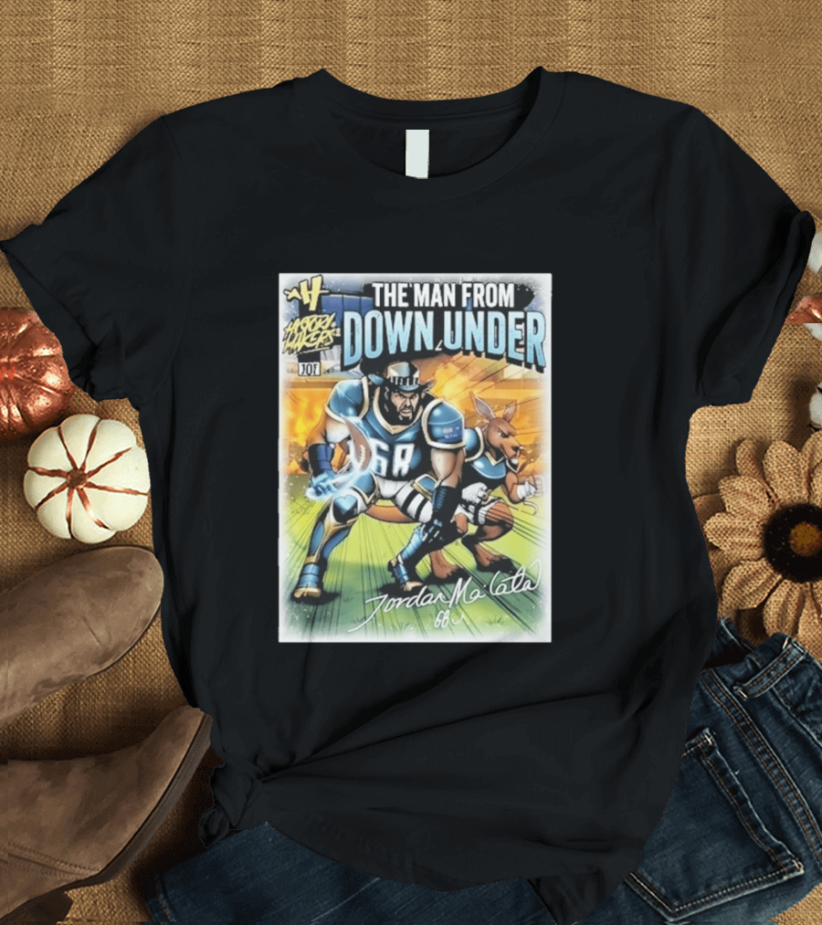 The Man From Down Under Jordan Mailata 68 Gridiron Kangaroo Philadelphia Eagles T-Shirt