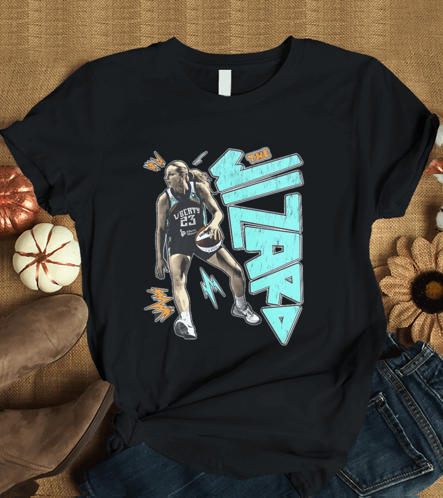 New York Liberty WNBA The Wizard Marine Johannès 23 Basketball T-Shirt