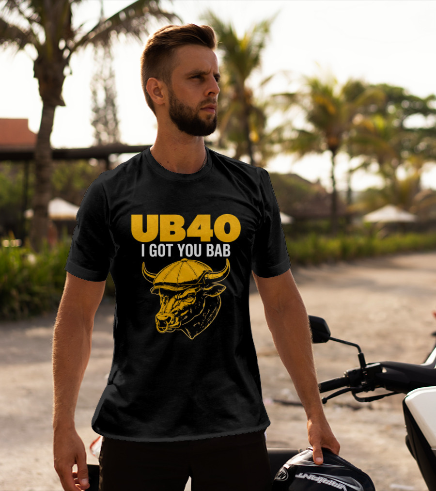 UB40 I Got You Bab With Bull Graphic In Yellow And White T-Shirt
