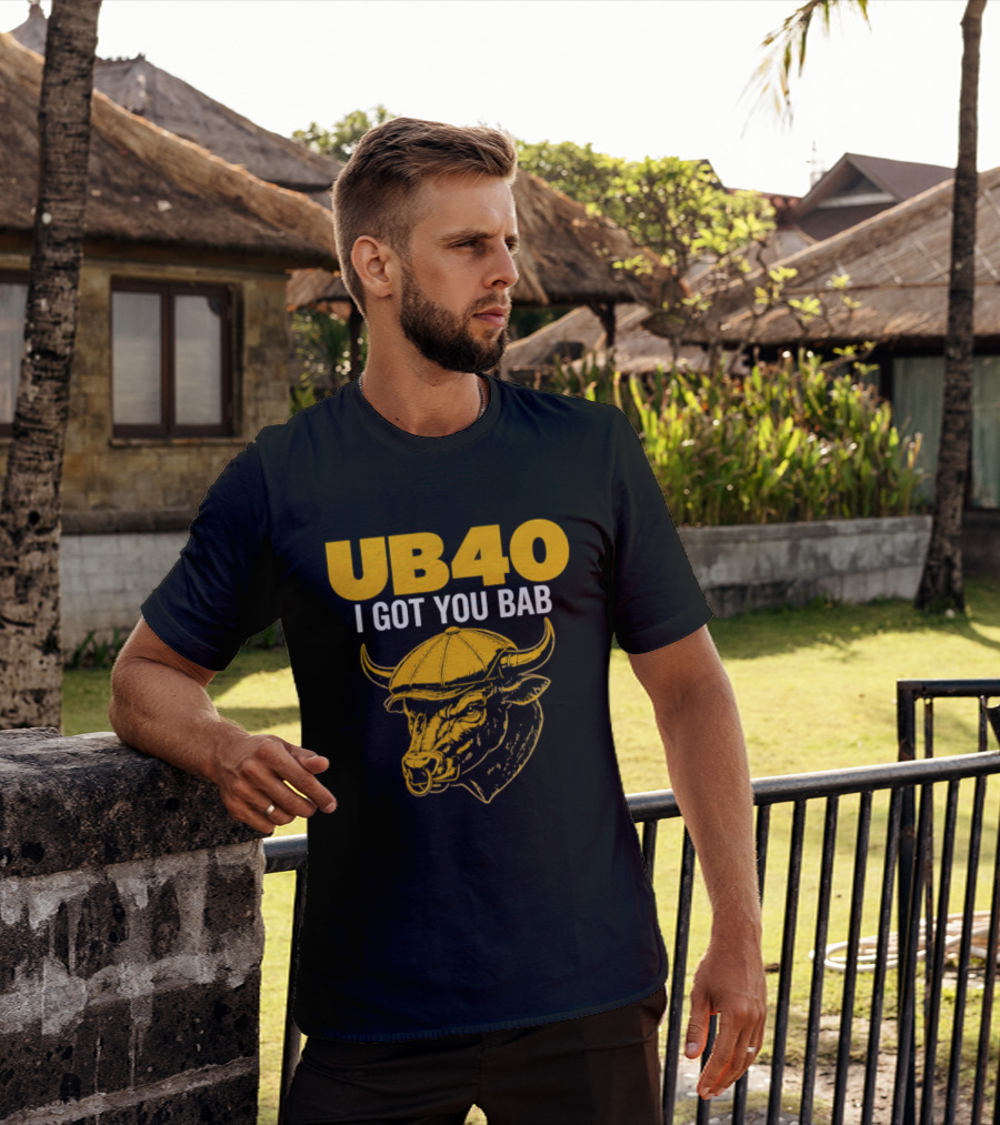 UB40 I Got You Bab With Bull Graphic In Yellow And White T-Shirt