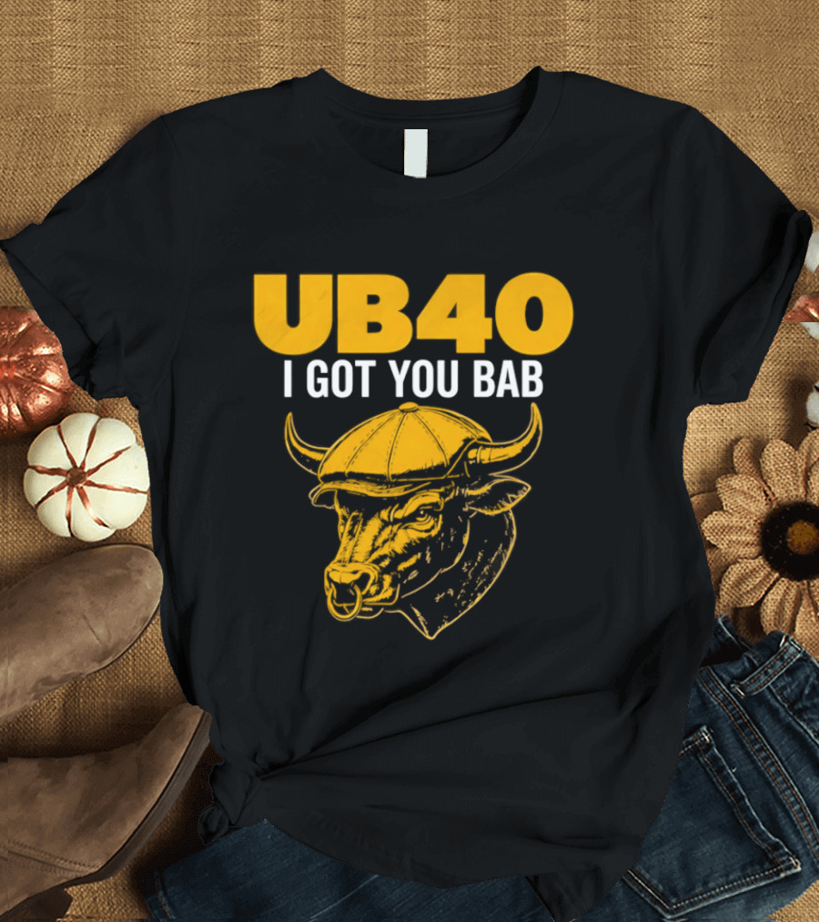 UB40 I Got You Bab With Bull Graphic In Yellow And White T-Shirt