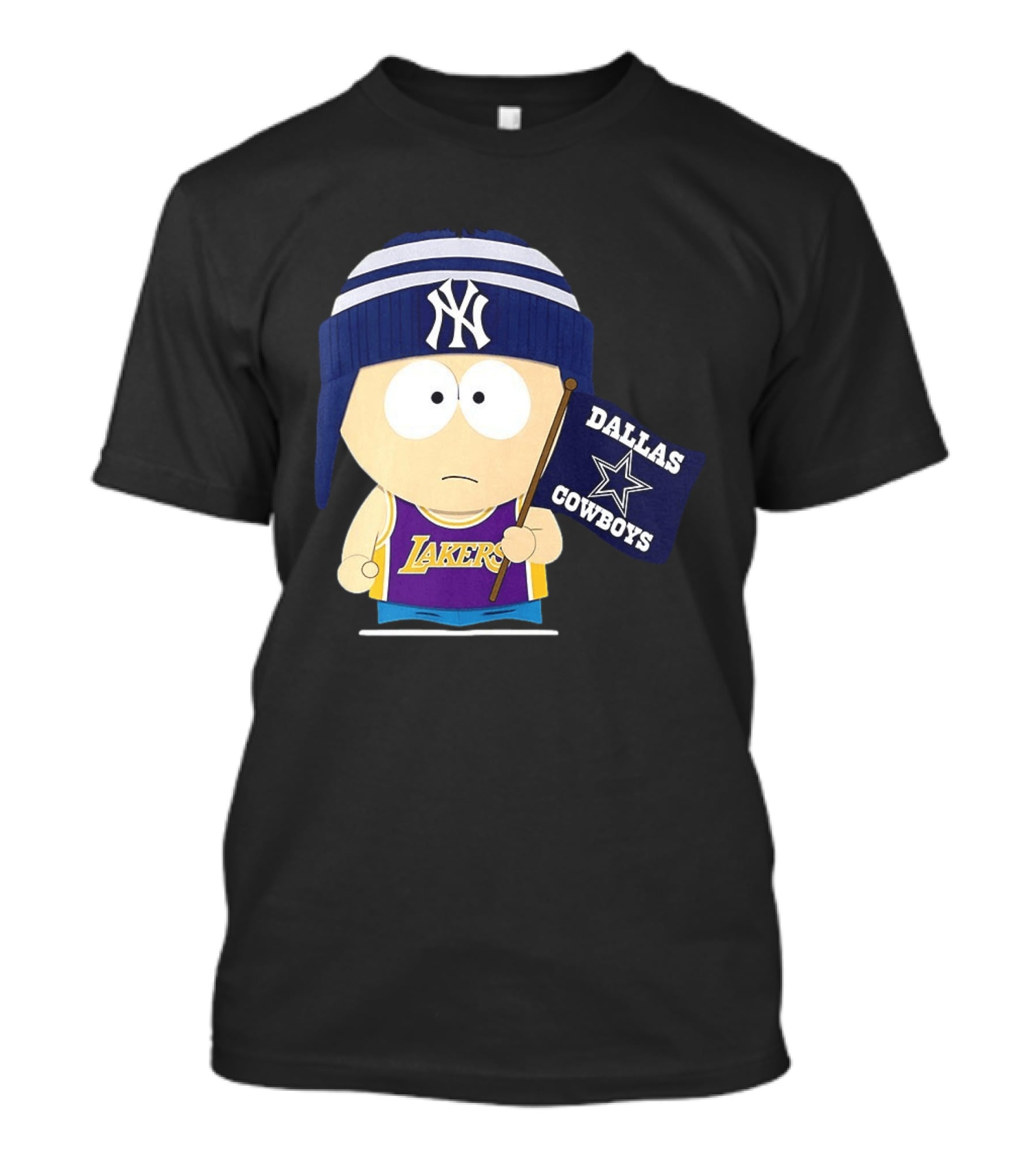 Stan Marsh Lakers Dallas Cowboys Flag Yankees Hat T-Shirt