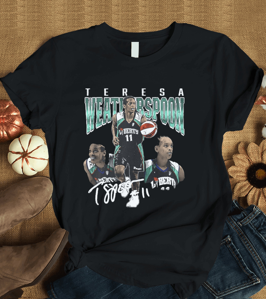 Teresa Weatherspoon New York Liberty 11 Spoon Basketball T-Shirt