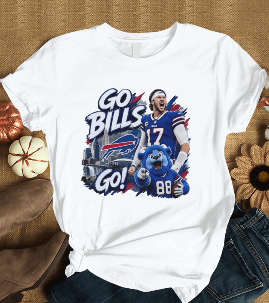 Go Bills Josh Allen Number 17 Buffalo Bills Fan T-Shirt
