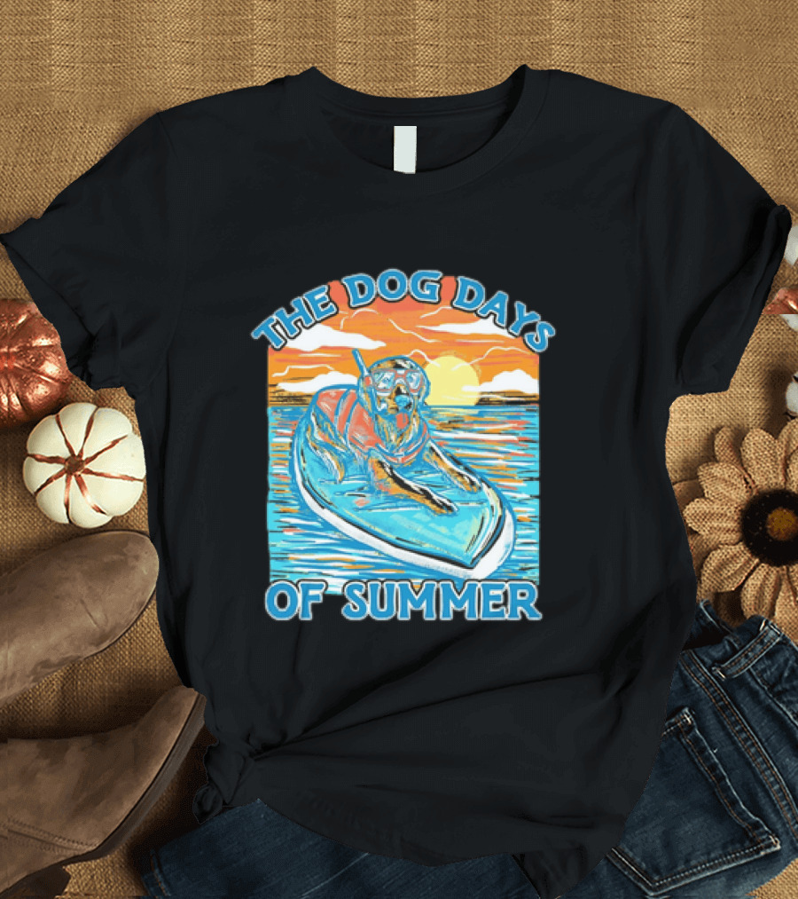 The Dog Days Of Summer Golden Retriever Snorkeling Adventure T-Shirt