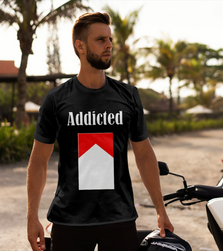 Addicted Cigarette Pack Minimalist Marlboro T-Shirt