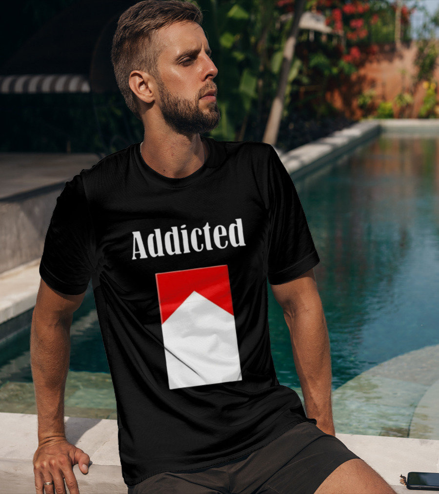Addicted Cigarette Pack Minimalist Marlboro T-Shirt