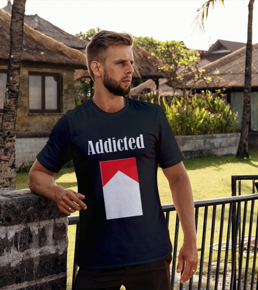 Addicted Cigarette Pack Minimalist Marlboro T-Shirt