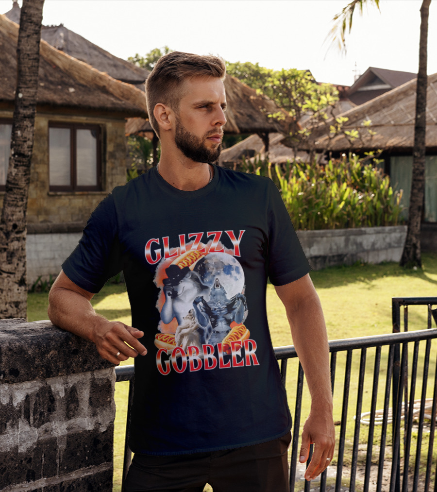 Glizzy Gobbler Wolf Moon Hot Dog Meme T-Shirt