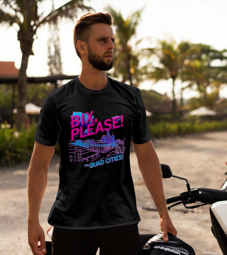 Bix Please The Quad Cities Skyline Retro Aesthetic T-Shirt