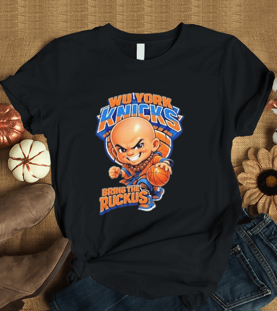 Wu York Knicks Bring The Ruckus Basketball Shaolin Monastic T-Shirt