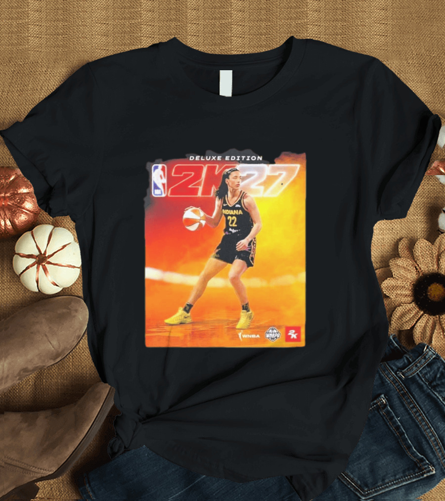 WNBA Caitlin Clark Indiana Fever NBA 2K27 Deluxe Edition Cover Athlete T-Shirt
