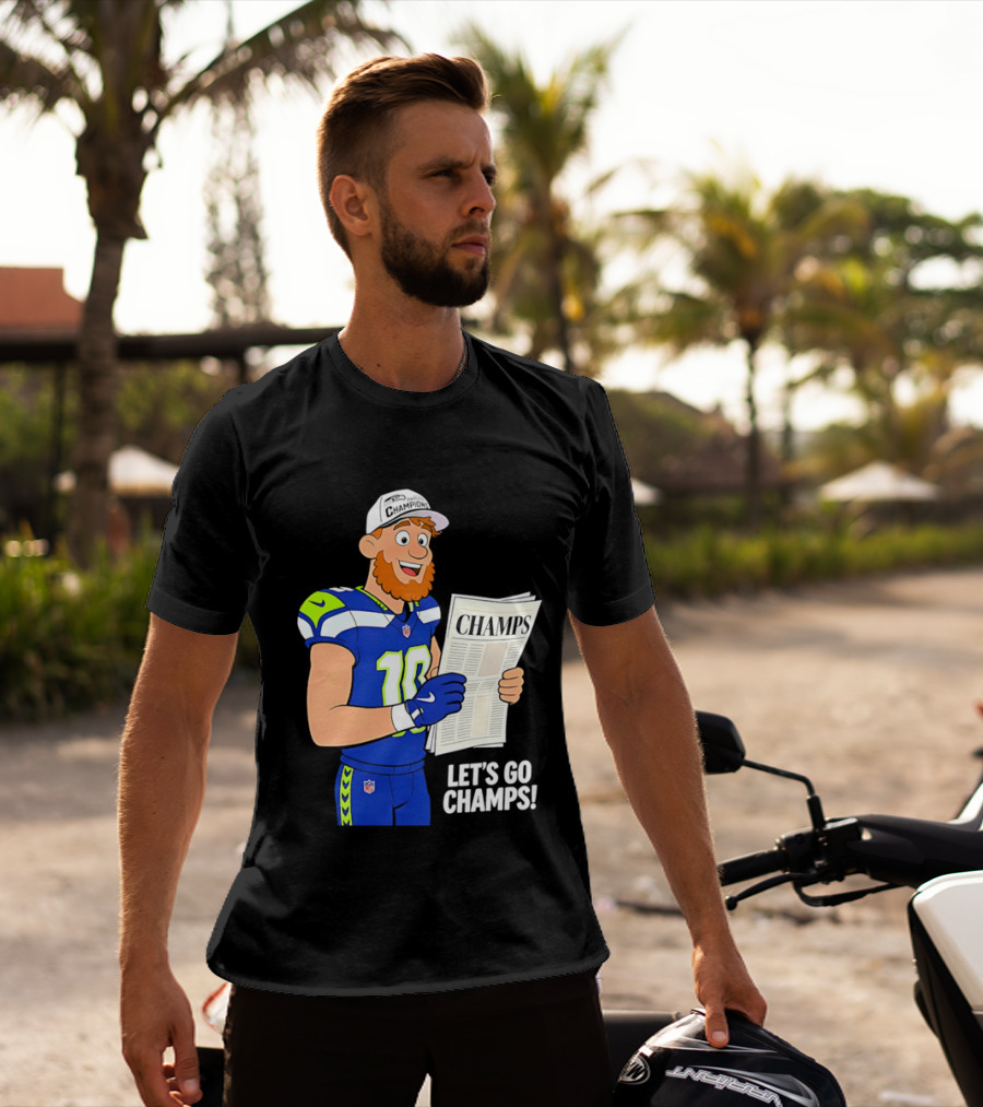 Champs Let's Go Champs Seattle Seahawks Football Fan Celebration T-Shirt