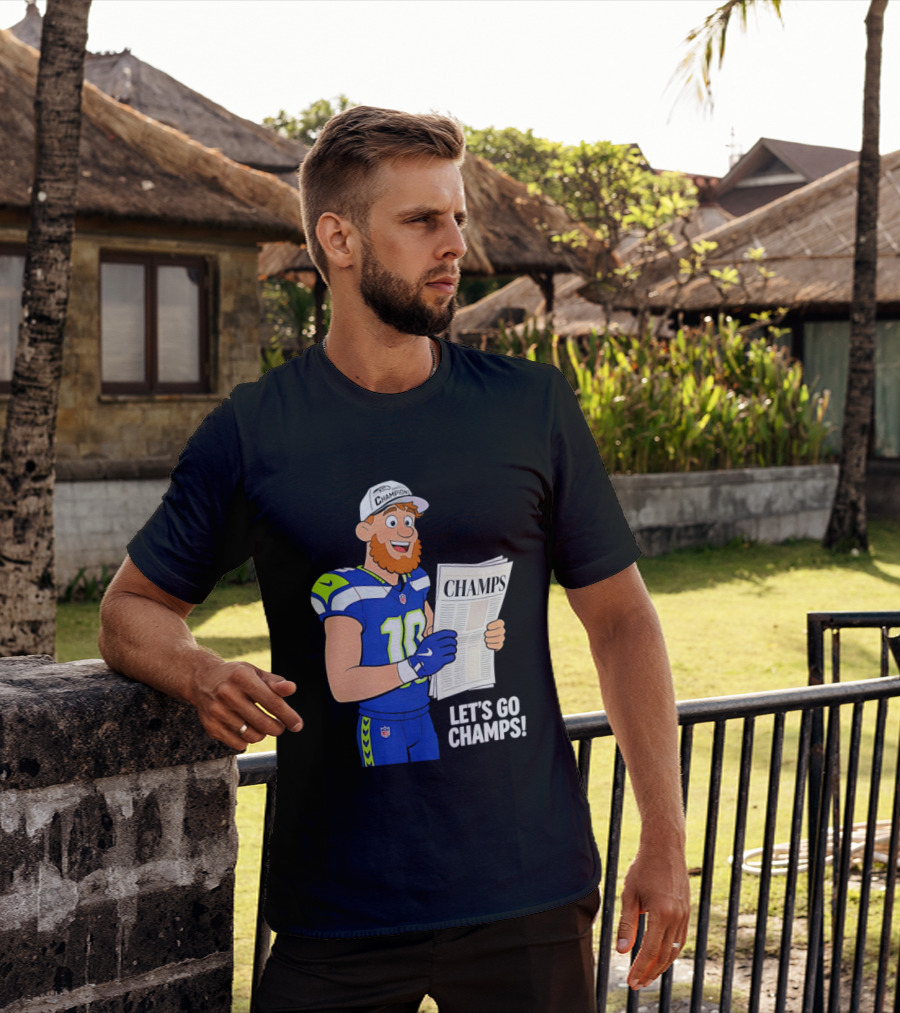 Champs Let's Go Champs Seattle Seahawks Football Fan Celebration T-Shirt