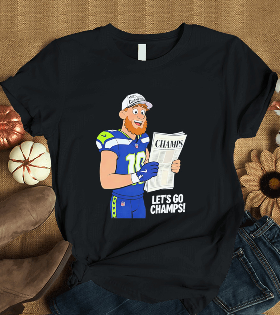 Champs Let's Go Champs Seattle Seahawks Football Fan Celebration T-Shirt