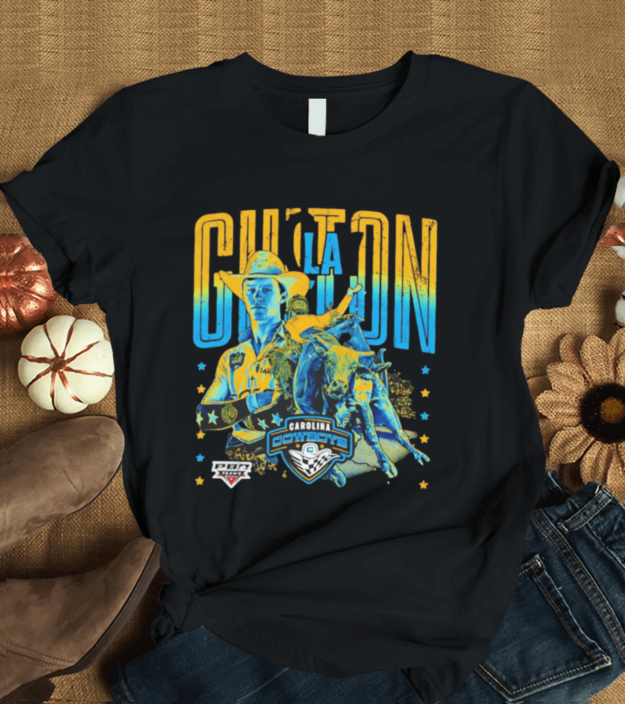 Carolina Cowboys Clay Guiton PBR Ranch Riding Champion T-Shirt