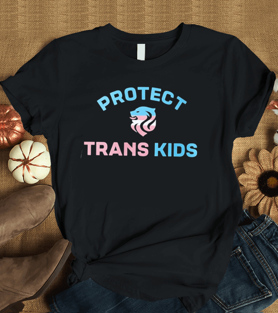 Protect Trans Kids Lion With Pink Blue Colors Megan Rapinoe T-Shirt