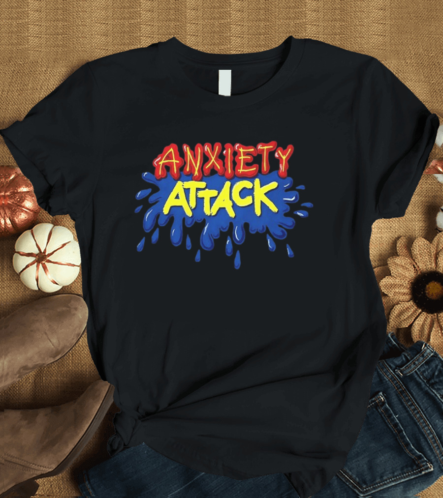 Anxiety Attack Mental Health Awareness Cartoon T-Shirt