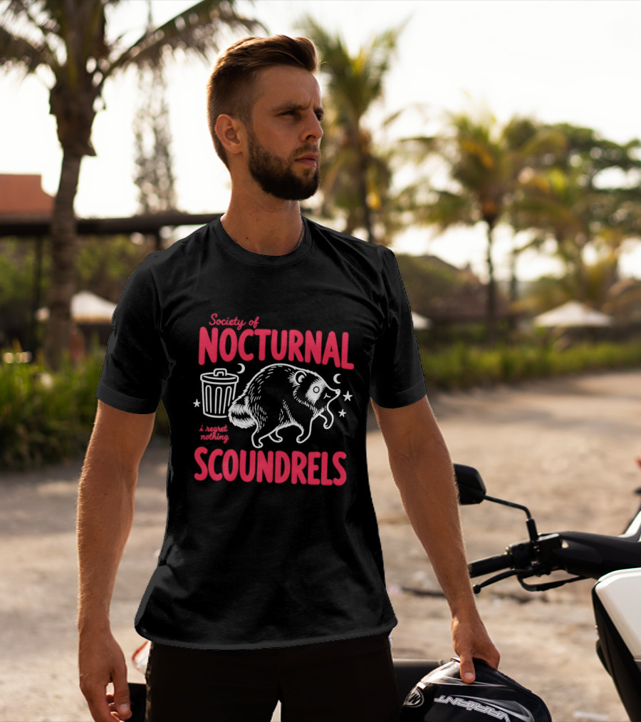 Society Of Nocturnal Scoundrels I Regret Nothing Raccoon T-Shirt