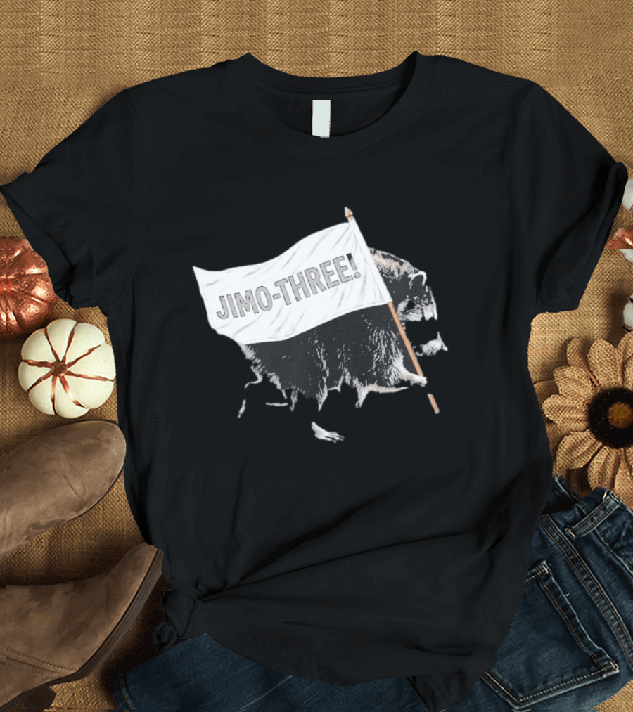 Jimothy Raccoon Seattle Storm Jimo Three Flag T-Shirt