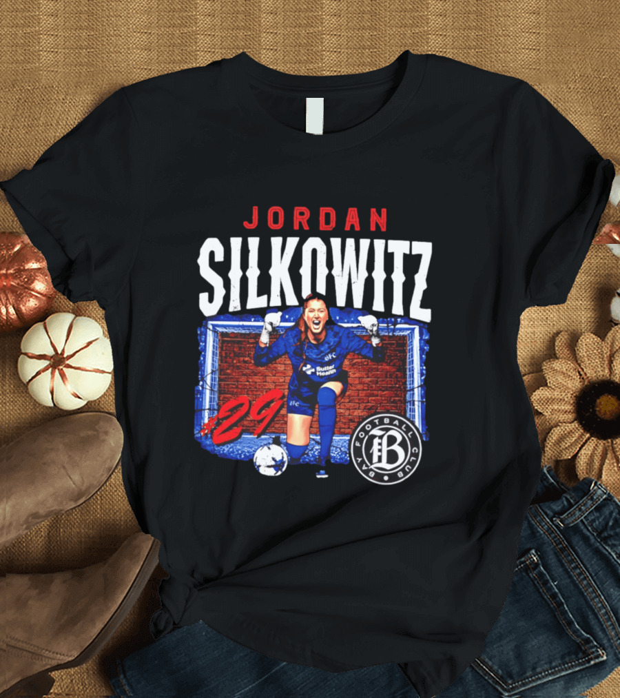 Jordan Silkowitz Bay Football Club #29 Soccer Player T-Shirt