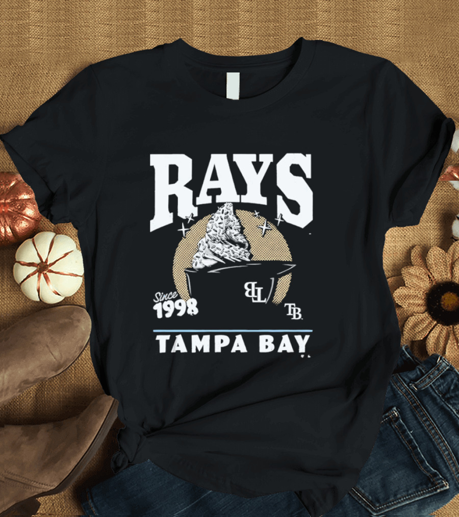 Rays Since 1998 Tampa Bay TB BL Ice Cream Baseball Helmet T-Shirt