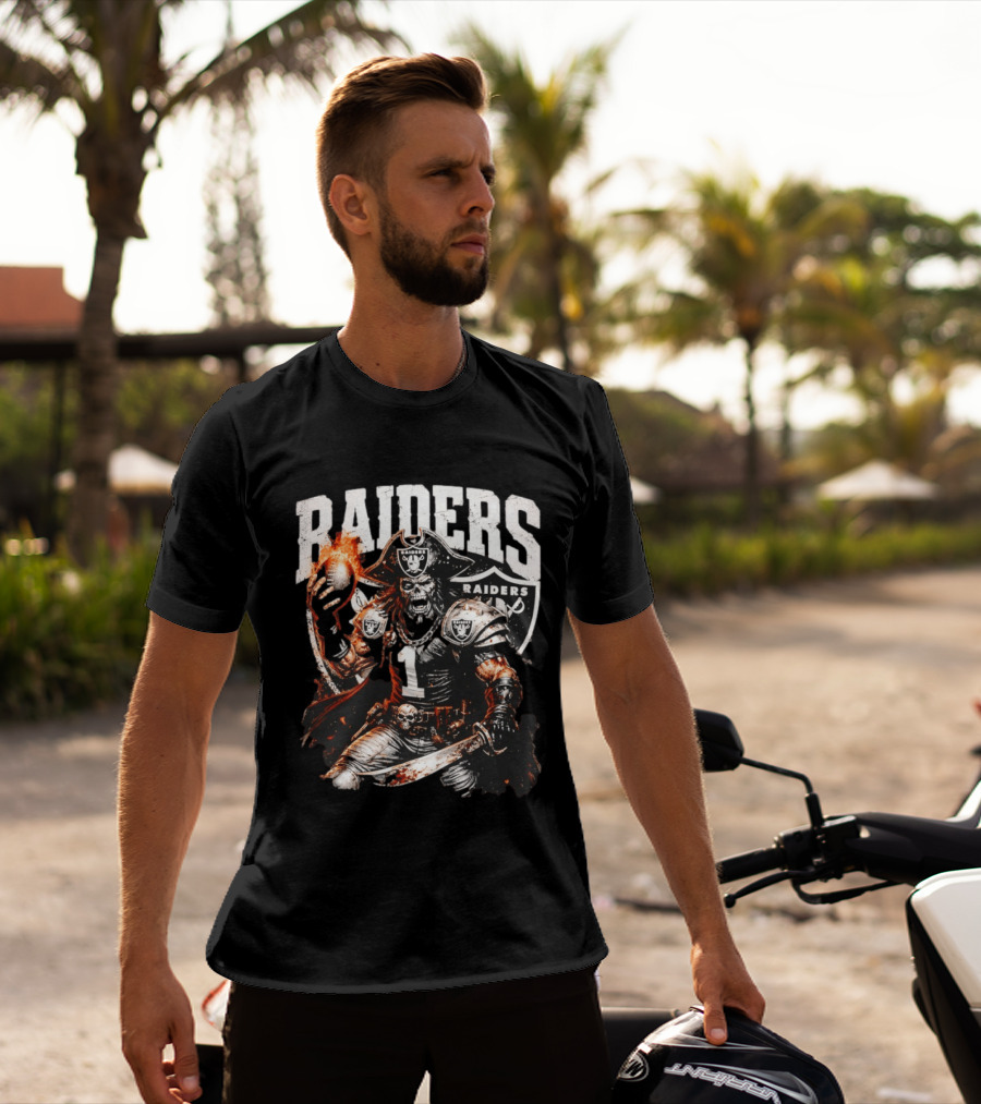 Las Vegas Raiders Skeleton Pirate Football 2026 T-Shirt